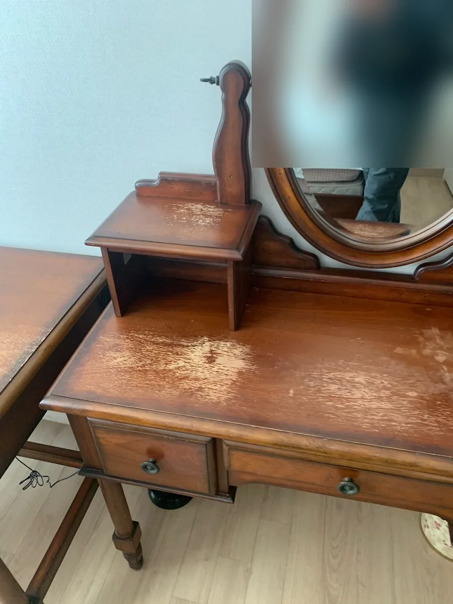 평택 화장대코팅 작업 전 얼룩진 상판